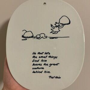 Vintage Royal Copenhagen Wall Plaque 1954 Piet Hein Grook Denmark